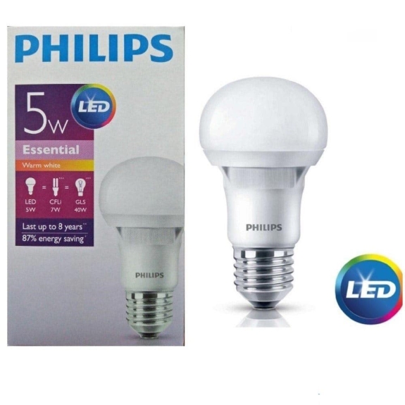 Bóng đèn led bulb Philips 5W E27 Essential