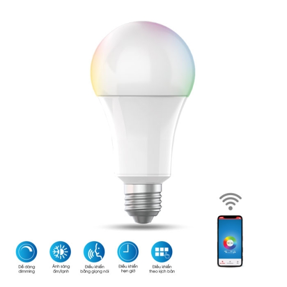 Bóng đèn LED Bulb Rạng Đông RGB kết nối wifi