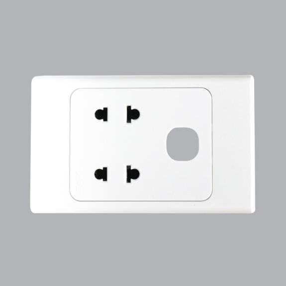 Ổ CẮM ĐÔI 2 CHẤU 16A + 1 LỖ A20US2XN