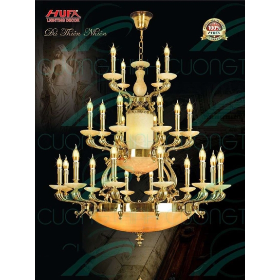 ĐÈN CHÙM ĐỒNG HUFA CD 1204/12+8+4 Ø1000 x H1180 E14x26 E27x8 T04