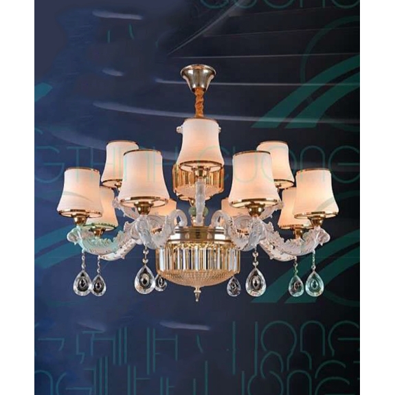 ĐÈN CHÙM NẾN HUFA CN 802/8+4 Ø900xH780+400 E14x12 LED T145
