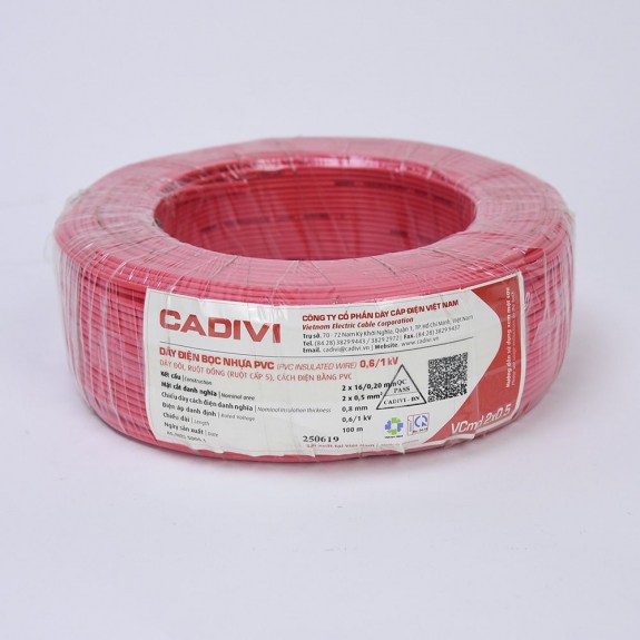 Dây điện Cadivi VCmd 2x0.5 - 0,61kV
