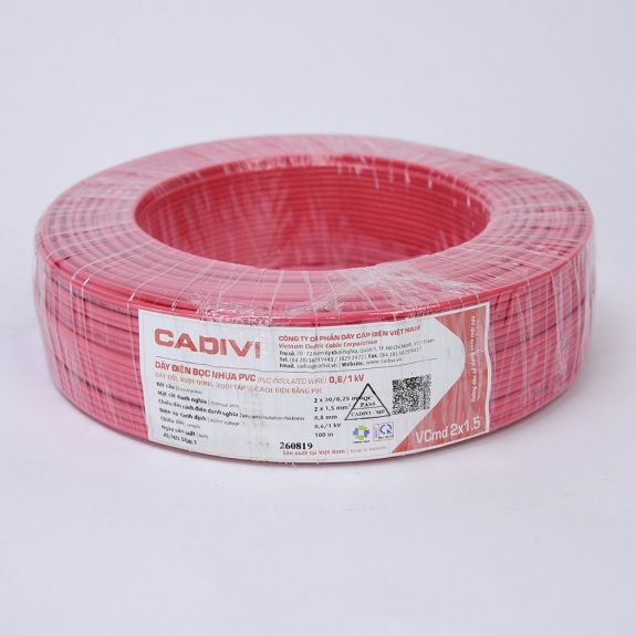  Dây điện Cadivi VCmd 2x1.5 - 0,6/1kV