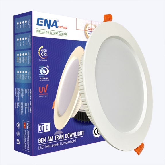 Đèn LED âm trần Downlight 15w DTD - Trắng, Vàng, Trung tính