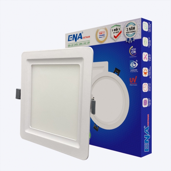 Âm trần siêu mỏng 9w - Vuông AVF - 3 chế độ màu