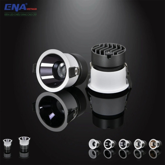 Đèn LED âm trần chỉnh hướng 12w DCH - Trắng, Vàng, Trung tính