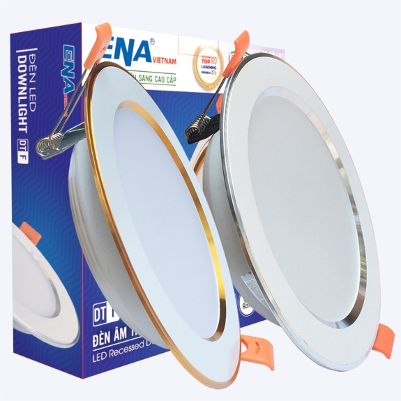 Đèn LED âm trần Downlight 12w DTF - Trắng, Vàng, Trung tính