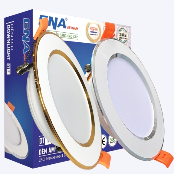 Đèn LED âm trần Downlight 7w DTF - 3 chế độ màu