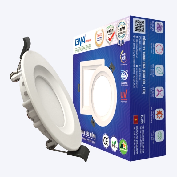 Âm trần siêu mỏng 3w - Tròn ATF - Trắng, Vàng, Trung tính