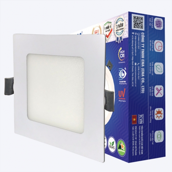 Âm trần siêu mỏng 6w - Vuông AVL - 3 chế độ màu