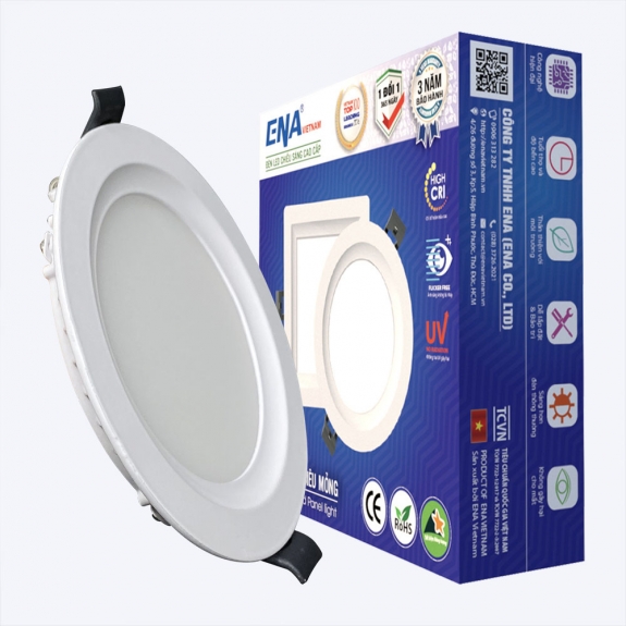 Âm trần siêu mỏng 6w - Tròn ATF - 3 chế độ màu