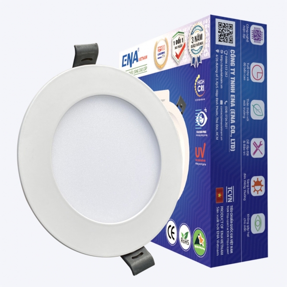 Âm trần siêu mỏng 6w - Tròn ATL - Trắng, Vàng, Trung tính