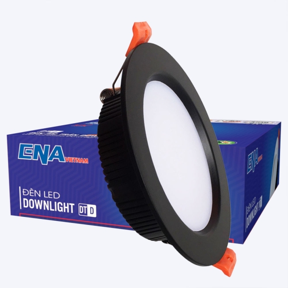 Đèn LED âm trần Downlight 7w vỏ đen DTD - 3 chế độ màu