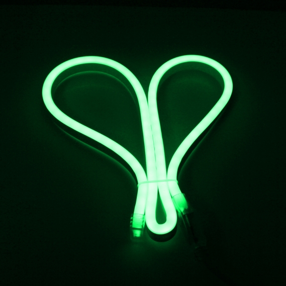 LED DÂY KIỂU NEON BẺ GÓC HAI CHIỀU ÁNH SÁNG XANH LÁ  Duhal 6WM NEL02