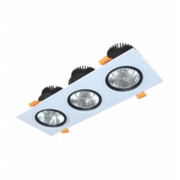 Đèn LED Downlight Vuông Chiếu Điểm Âm Trần Duhal 3x18W DFC3181
