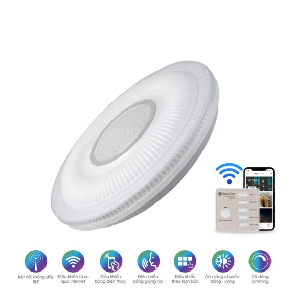 Đèn LED ốp trần 500/40W Bluetooth LN21.BLE 