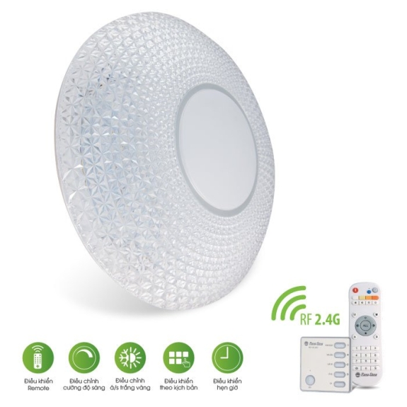 Đèn LED ốp trần 500/40W - điều khiển bằng Remote D LN22L 500/40W.RF
