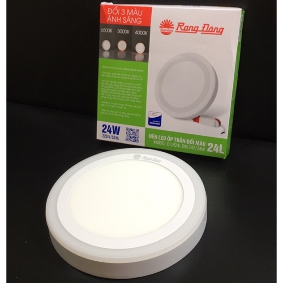 Đèn LED ốp trần đổi màu 24W 