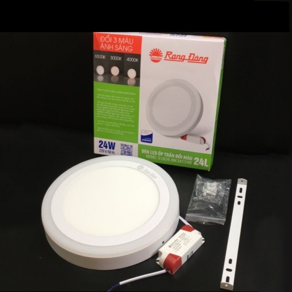 Đèn LED ốp trần đổi màu 24W D LN24L ĐM 247/24W