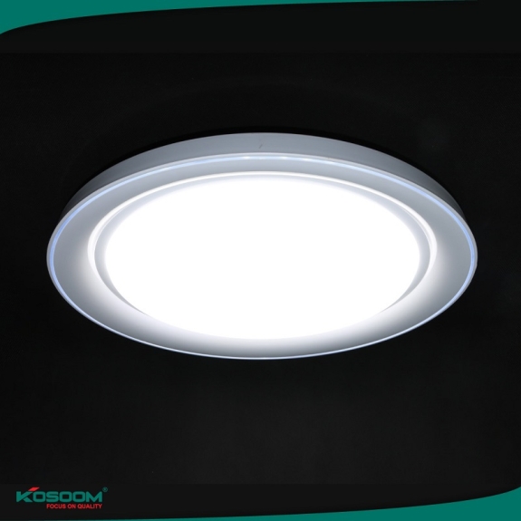 Đèn LED ốp trần đổi màu Apolo viền trong suốt Kosoom OP-KS-APL-22/45-T-ĐM