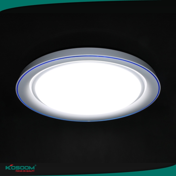 Đèn LED ốp trần đổi màu Apolo viền xanh dương Kosoom OP-KS-APL-22/45-X-ĐM