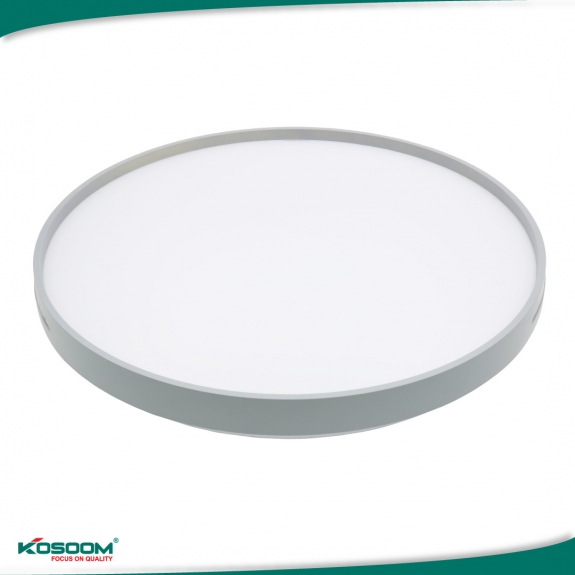 Đèn LED ốp trần Hổ phách viền bạc đổi màu Kosoom OP-KS-HPB-36-DM