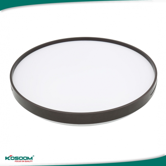 Đèn LED ốp trần Hổ phách viền nâu đổi màu Kosoom OP-KS-HPN-36-DM