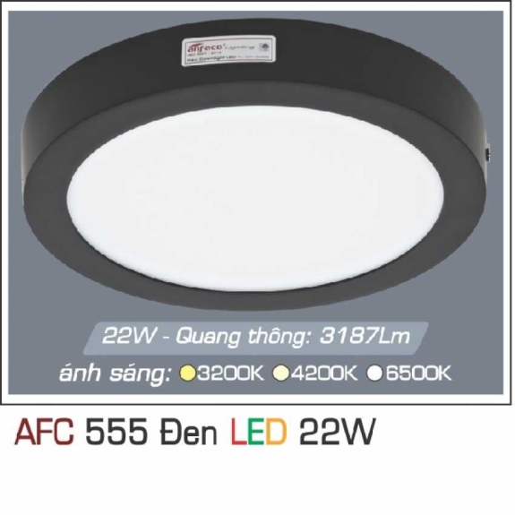 Đèn led ốp trần nổi tròn Anfaco AFC-555-22W
