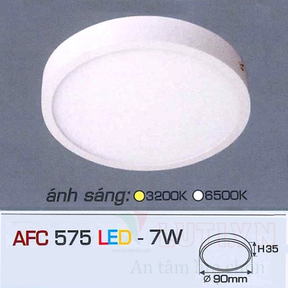 Đèn led ốp trần nổi tròn Anfaco AFC-575-7W-3200K
