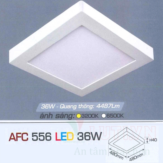 Đèn led ốp trần nổi vuông Anfaco AFC-556-36W