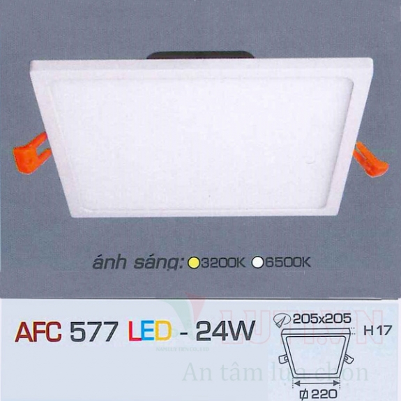 Đèn led ốp trần nổi vuông Anfaco AFC-577-24W