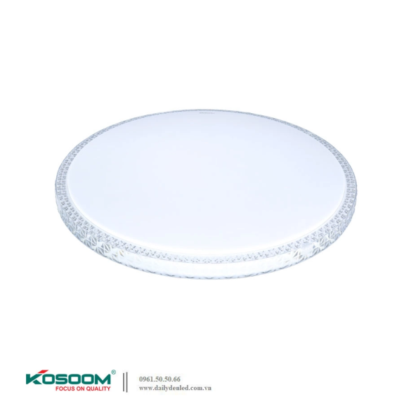Đèn LED ốp trần Pha Lê Viền Trắng đổi màu Kosoom OP-KS-PLT-36-DM