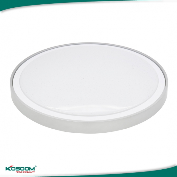 Đèn LED ốp trần Thạch anh Viền Bạc đổi màu Kosoom OP-KS-TAB-36-DM
