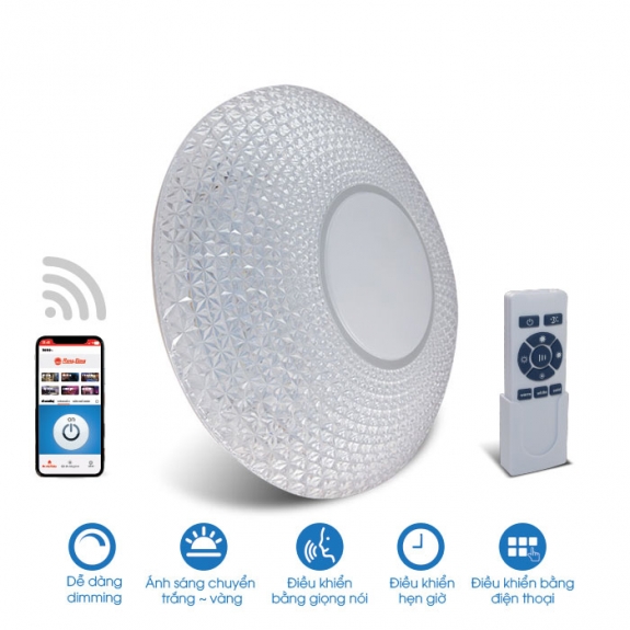 Đèn LED ốp trần thông minh wifi 48w LN18.WF.IR 500/48W