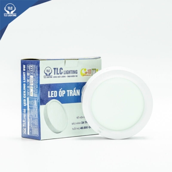 Đèn Led Ốp Trần 18W -Thân Tròn -  Vỏ Trắng - Ánh sáng 3 màu 