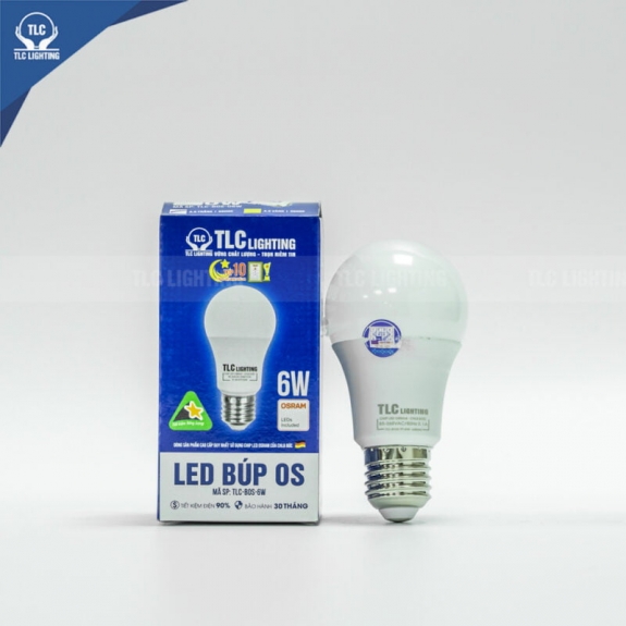Đèn LED búp trụ BOS 6W- Ánh sáng Vàng -TLC